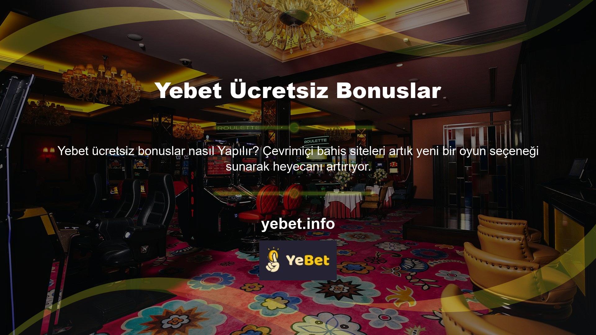 Ancak bu yöndeki liderlerden biri de Yebet resmi web sitesi aracılığıyla çevrimiçi bahis oyunları sunmaktadır
