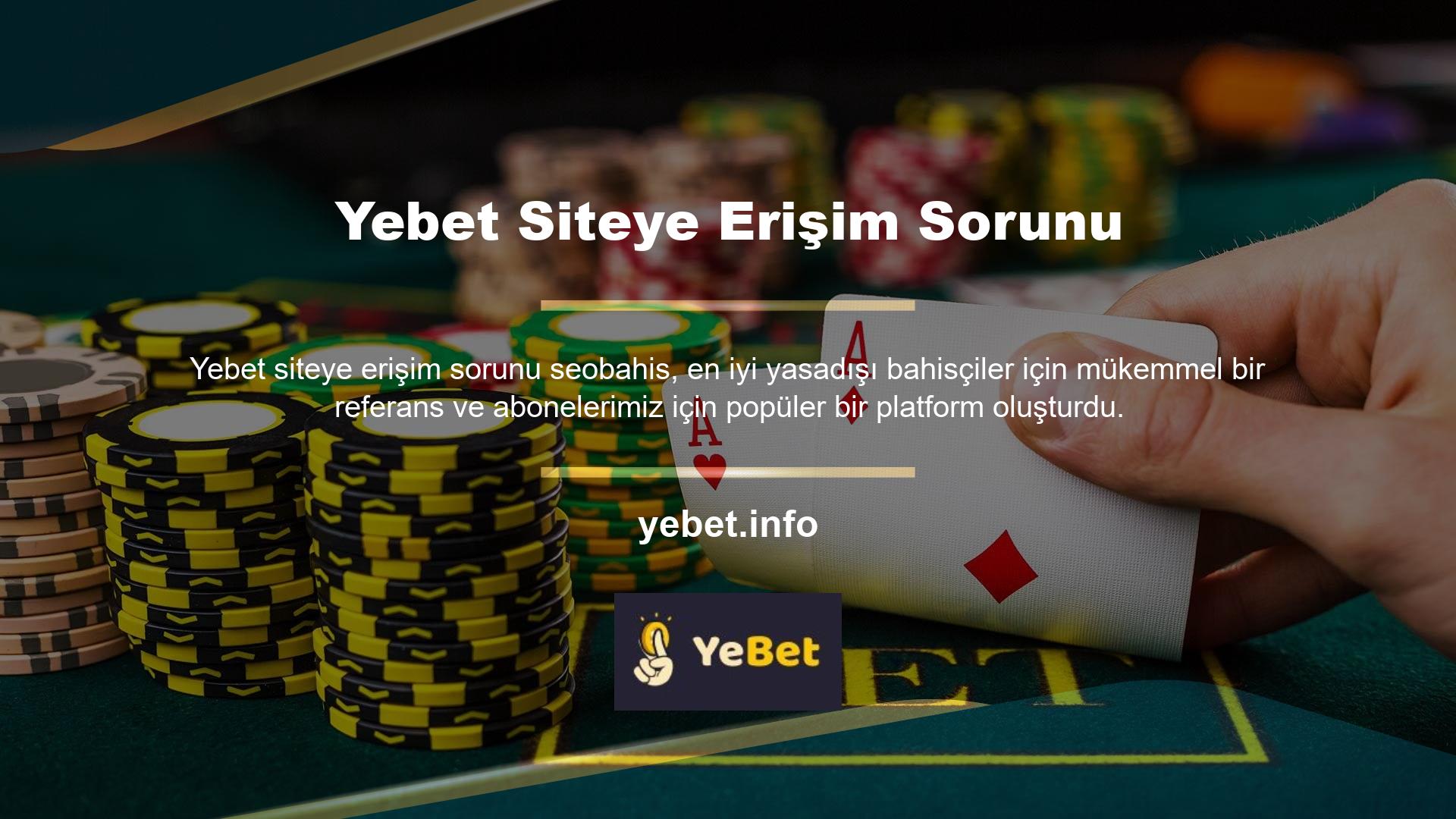 Yebet Site Erişim Sorunu